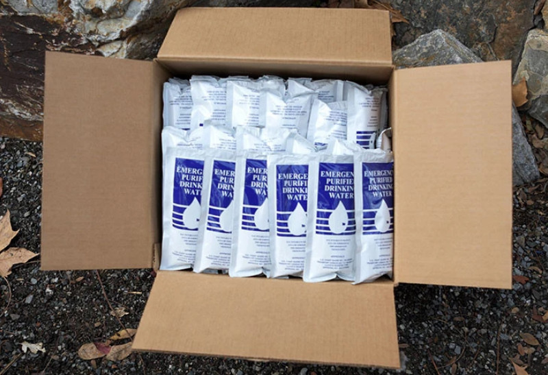 (96)Water Packets Emergency Survival Drinking Rations 48 Day Supply PICK UP ONLY