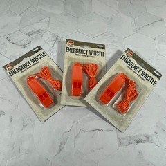 Lot of 3 Loud Pealess Emergency Whistles with Lanyard Outdoors Camping Hiking