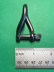 1/4in 6mm 316 Stainless Steel Twist Shackle for Marine Rigging Lifting