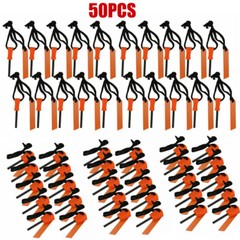 50PCS Camping Flint Stone Rod Fire Starter Lighter Magnesium Survival Tool