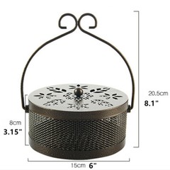 Mosquito Coil Holder Home Decor Retro Classical Design Portable Incense Burner