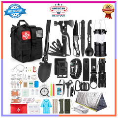 250Pcs Survival Kit First Aid Kit with Emergency Tent Molle Bag for Camping Gear