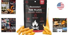 Eco-Friendly Fire Plugs – 50 Odorless, Non-Toxic Fire Starters for Survival Kits