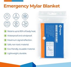 Emergency Blankets 4 Pack Mylar Thermal Survival Camping Hiking First Aid 84×52
