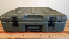Military Plastic Weather Proof Hard Case 22x21x7 Hinged Lid Hardigg Pelican