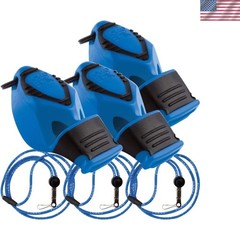 EPIK CMG Whistle with Breakaway Lanyard 3 Pack Blue 115DB