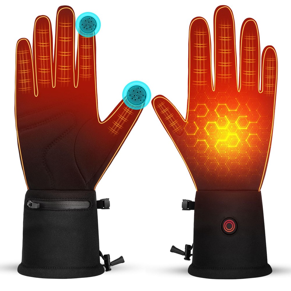 Quidnunc Heated For Men Rechargeable Liner Gloves7.4V 2200Mah Battery