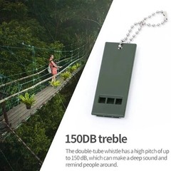 1 Pc Portable 3 Frequency Whistle Loud Survival Camping Hiking Safety Tool