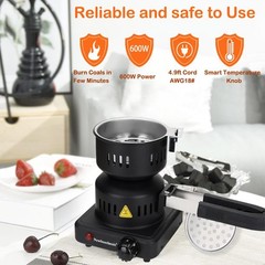 Electric Charcoal Starter,600W Durable Faster Coals Burner with Detachable Ha…