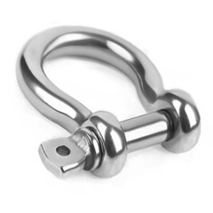 316 Stainless Steel D-Ring Shackles, , 1/2″ Shackle with 5/8″ Screw Pin, Heav…