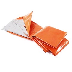 2 Pack ASR Outdoor Survival Blanket Mylar Extreme Emergency Accessory Orange