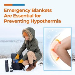 Emergency Blankets 4 Pack Mylar Thermal Survival Camping Hiking First Aid 84×52