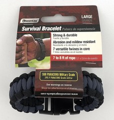 Secure-Line 550 Paracord 7 Strand Large Survival Bracelets – Lot Of 120