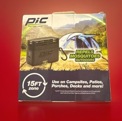PIC PORTABLE MOSQUITO REPELLENT 60 HOUR 15FT ZONE NEW
