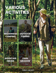 Mosquito Jacket, Durable Bug-Proof Jacket with Adjustable Hood & Pocket, Summer
