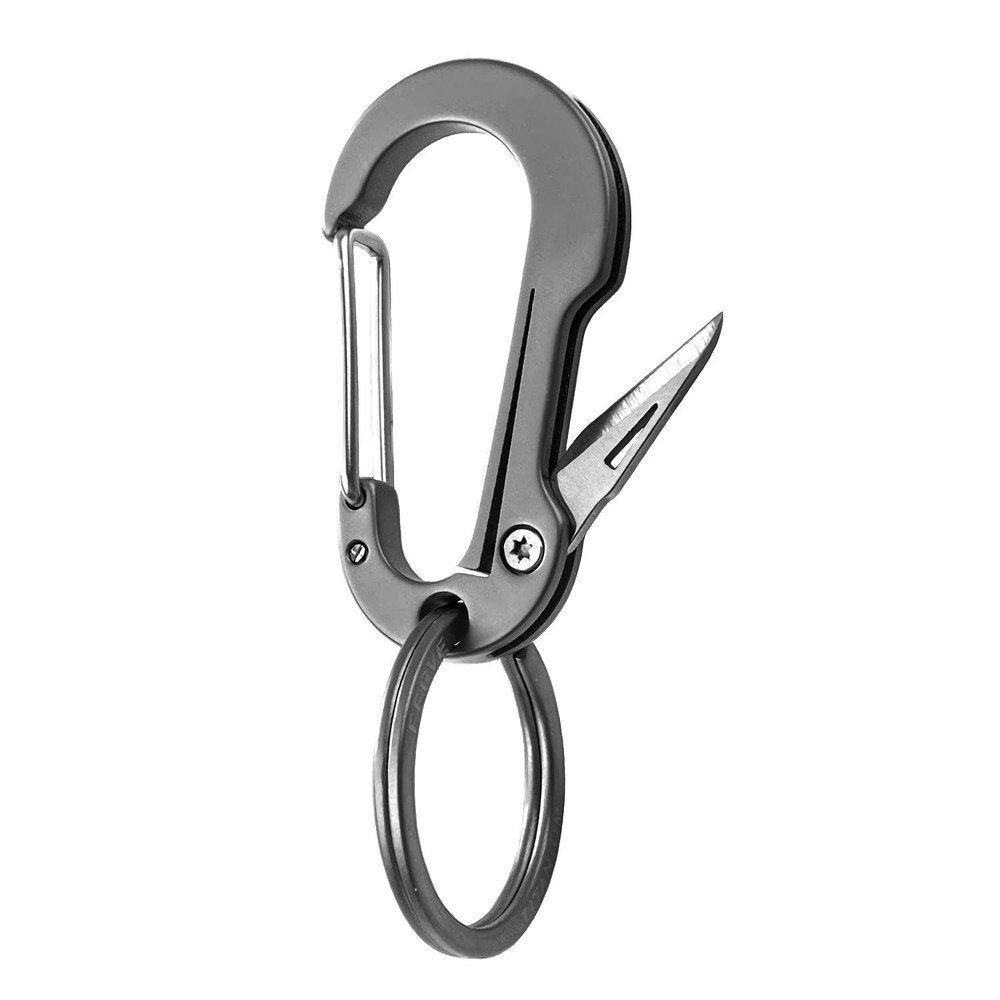Titanium Carabiner Clip for Keys,Multifunctional EDC Keychain with Keyring,Ba…