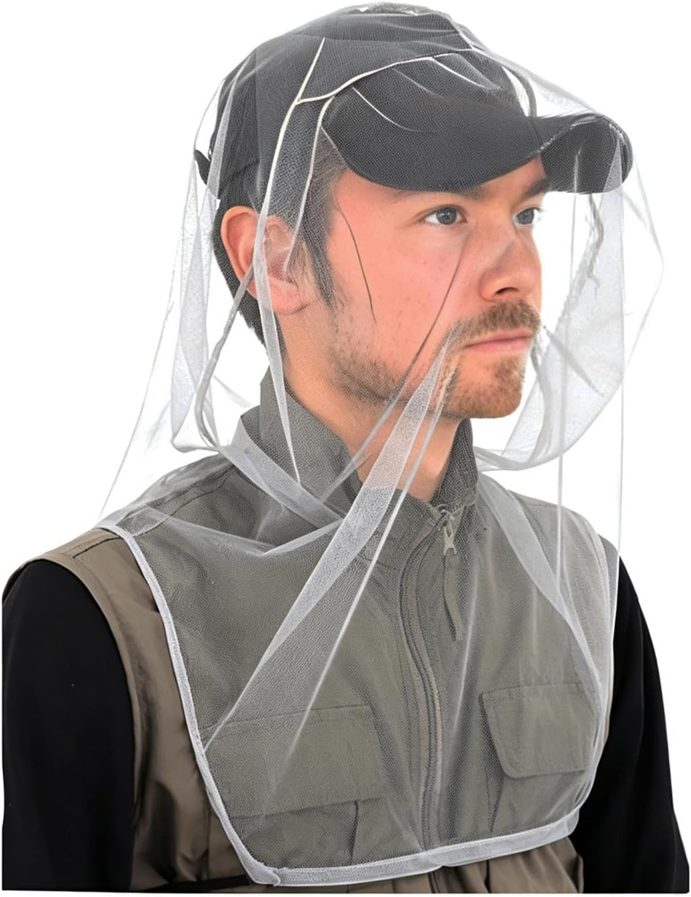 2 Packs Mosquito Head Net Mesh, Bug Net for Head Better Sealing Face Neck Mas…