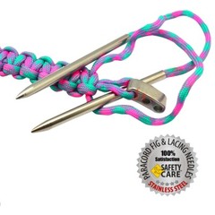 SafetyCare Stainless Steel Paracord & Leather Stitching FID Needles