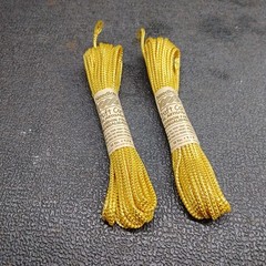 Lot of 2 Needloft Gold Colored #55001 Paracord 10 Yards Each 9.2 M Craft Cord