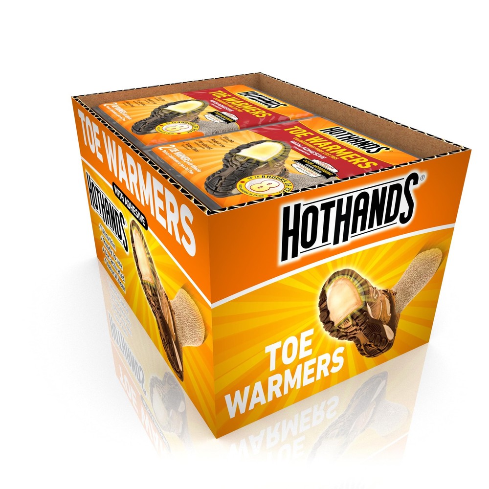 HotHands Toe Warmers Bulk Pack, 20 Pair – America’s Favorite 20 pair, Orange