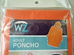 » NIP » Weather Zone One Size Fits All Orange Adult Poncho » GREAT ITEM «