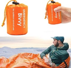 Emergency Survival Sleeping Bag, Survival Bivy Bag First Aid Rescue Blankets, …