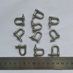 JY-Marine Stainless Steel Mini D Shackle, 4mm, Silver Color,for Paracord Jewelry