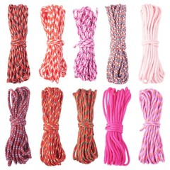 2mm Paracord Rope, 131 FT Pastel Pink Red Thin Paracord Cords for Crafting La…