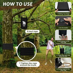 Hlimior 2 Pcs 10L waterproof bear bags with 4 nylon ropes, 4 clips & 2 rock p…