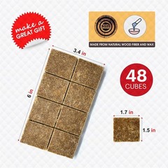 Fire Starter 48 Pack All-Natural Eco Cubes for Campfire, Smoker, Fireplace, BBQ