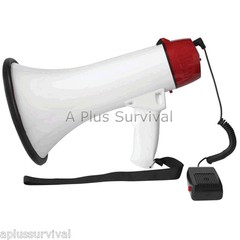 Bull Horn 13 Inch External Detachable Microphone – Siren & Recorded Messages