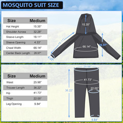 Mosquito Suit for Outdoor Protection from Flies,Gnats,No-See-Ums,Midges-M | Mosq