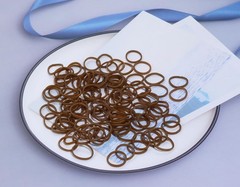 ONLYKXY 400pcs Natural Rubber Bands,15mm/0.6inch Soft Elastic Bands Brown