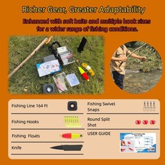 LoDinpo Mini Survival Fishing Kit, Pocket Emergency pocket, Forest Green