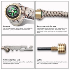 Piston Fire Starter Fire Starting Tool Kit With Compass Multifunctional TCQ DUDT