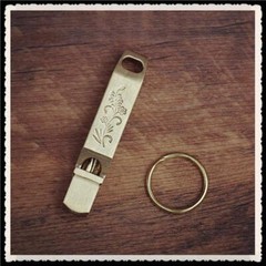 Vintage Brass Whistle Emergency Survival EDC Safety Whistle Flower Carved Gift