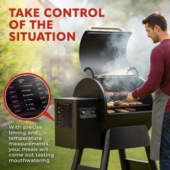 Meat Temperature Magnet & BBQ Smoker Guide – Pellet Smoker & Traeger Accessor…