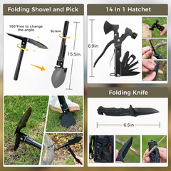 Survival Kit 246Pcs Emergency Gear with First Aid Supplies Tactical Bag Camping