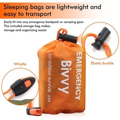 3 Pack Emergency Sleeping Bag Emergency Survival Sleeping Bag with Signal Whistle, What…