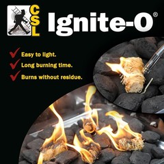 Ignite-O Fire Starter Natural Wood Rolls 36 Pieces Made in Germany Sustainably