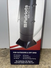 4 Patriots Sun Kettle 16.9 oz Boil Water Solar Heater OffGrid Hot Water From Sun
