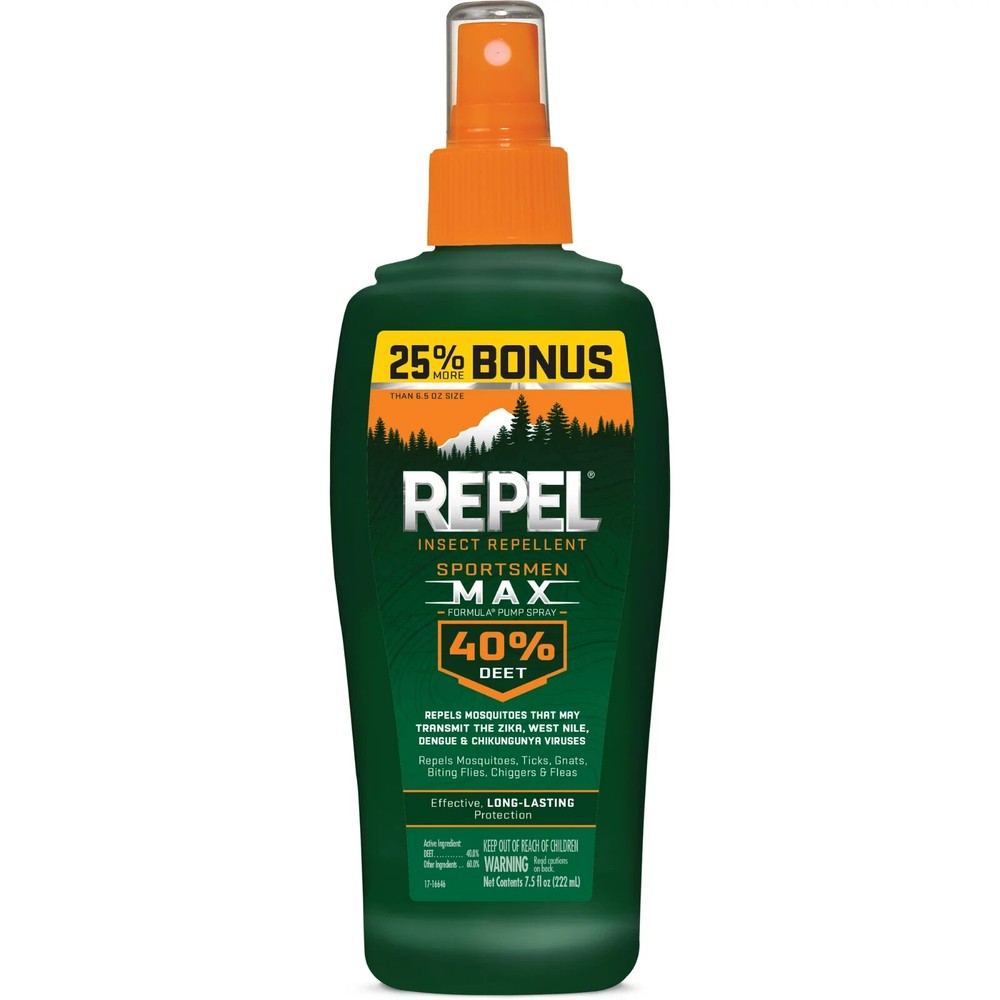 Repel Insect Bug Repellent Sportsmen Max 40 DEET 7.5 Oz Pump Spray