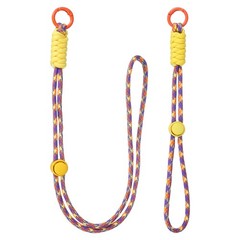 1Set Heavy Duty Paracord Keychain Lanyard for Keys , Yellow/Purple/Orange