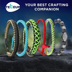 TECEUM Micro Paracord Rope – Thin Braided Cord for Crafting, DIY, Camping