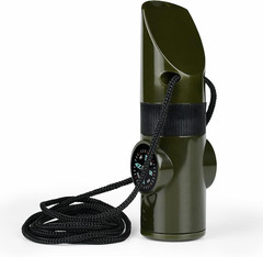 Emergency Survival Whistle, 7-In-1 Outdoor Multifunctional Tool Safety Whistle w