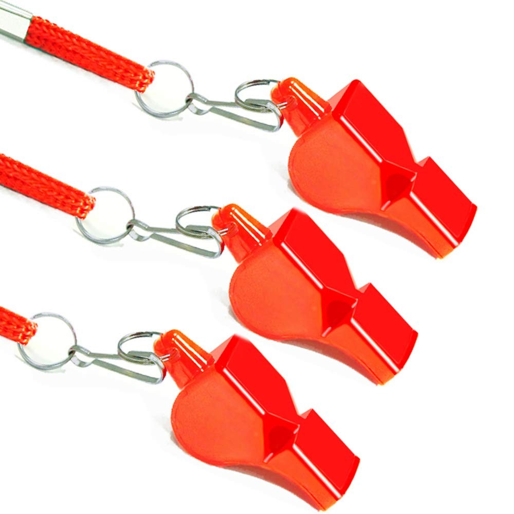 Whistle, 3PCS Professional Emergency Whistles with Lanyards, Very Loud Peales…