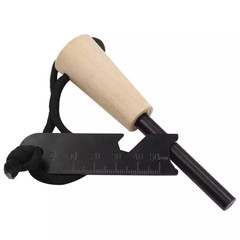 Ferrocerium Rod 5″ Fire Starter w/ Handle and Steel Scraper Flint Striker