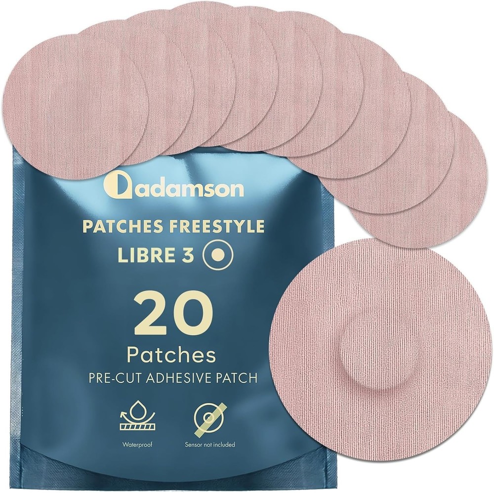 Easy-Apply Beige Sensor Covers for Freestyle Libre 3 – 20 Patches for Sports Use