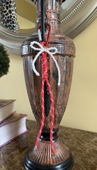 Paracord Rope with Faux Pearl Bow Pendant Creative Keychain Bag Charm
