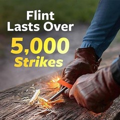 20x Emergency Flint Fire Starter Rod Lighter Magnesium Camping Tool Kits